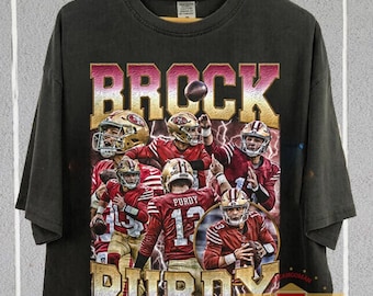 Brock Purdy 90s Vintage Bootleg Style Football TShirt - Brock Purdy Vintage Sport Tee Retro American Football Gifts Tshirt