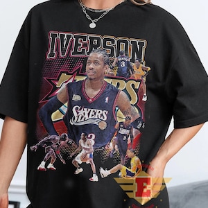 Allen Iverson Shirt, The Antwort, Basketball Shirt, großer Kopf, Klassisches 90er Jahre Grafik T-Shirt, Unisex, Vintage Bootleg, Geschenk, Retro