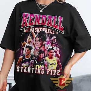 Vintage des années 90 Kendall Starting Five Shirt Loahaddian Kendall Jenner Team Shirt, Kendall Starting Five Tee manches longues, cadeau pour les Fans