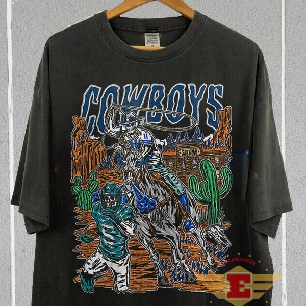 Vintage Dallas Football Skeleton Graphic Tee
