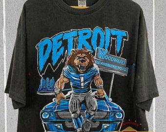 Detroit Football Shirt, Football shirt, Detroit For Fan, Detroit gift, vintage shirt,Detroit , 90s Shirt