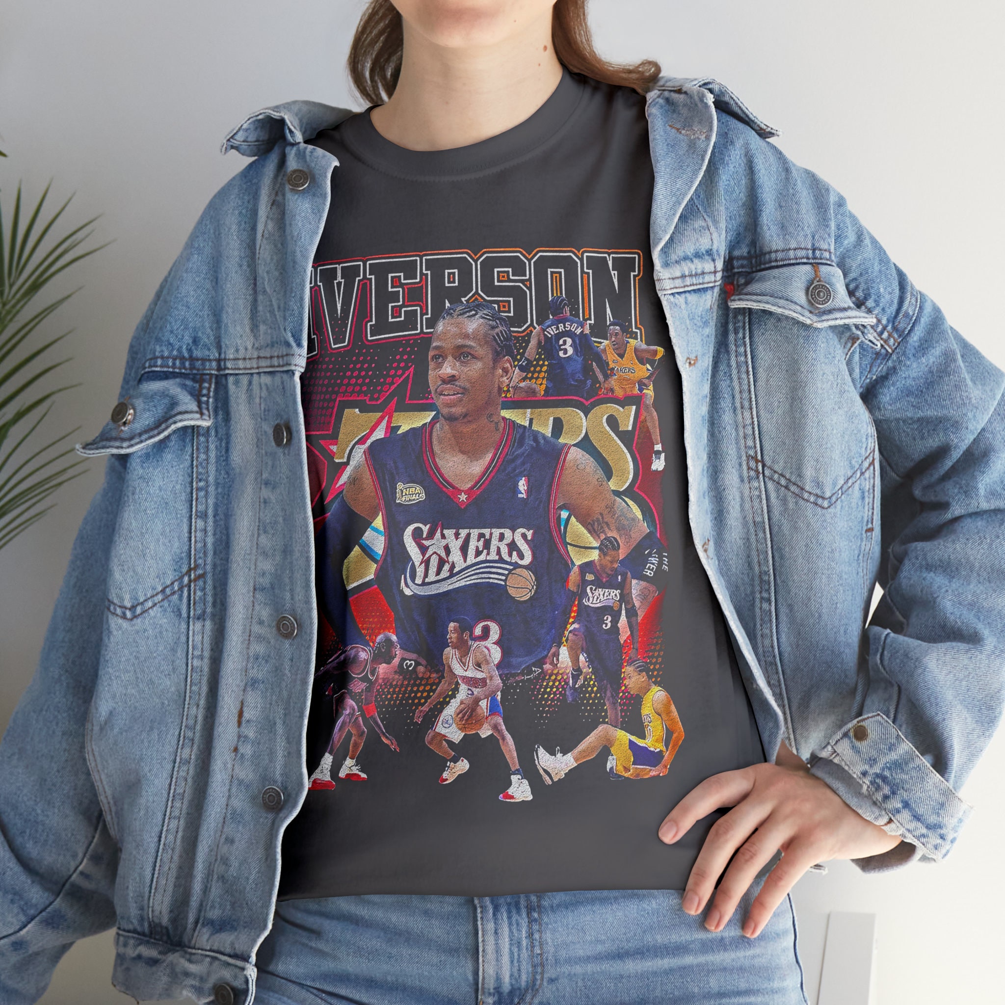 Vintage Allen Iverson Graphic Tee, 90s Basketball Shirt - Etsy Canada