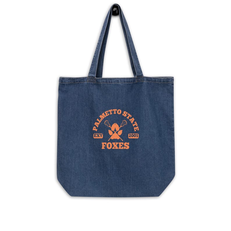 Organic Denim Foxhole Court Totle Bag Orange Text