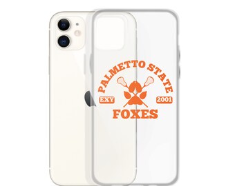 Funda para iPhone con texto naranja de Foxhole Court
