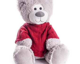 Ours en peluche décoratif, peluche pour enfants, ours en peluche de Noël avec pull, ours en peluche, ours en peluche avec pull