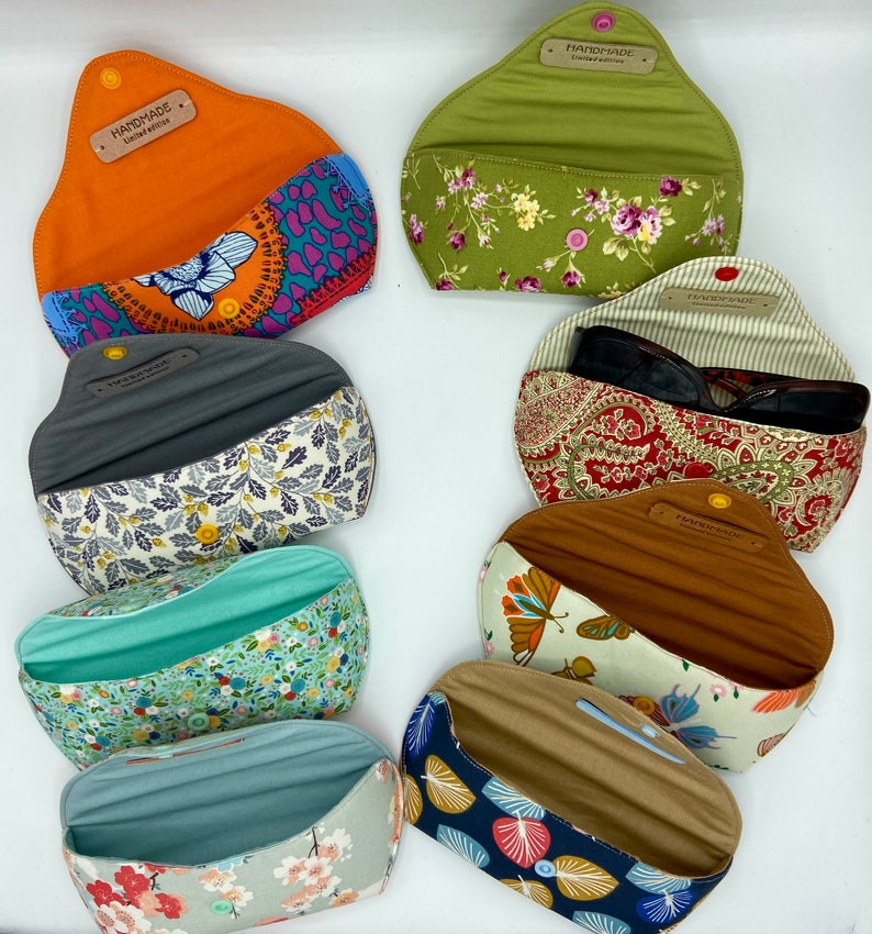 Handmade padded fabric glasses cases, accessories, eyewear, glasses sleeve, glasses cases, accessories cases, bags and purses image 2