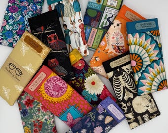 Handmade Padded Fabric Glasses Case: Cotton Eyeglasses Sleeve