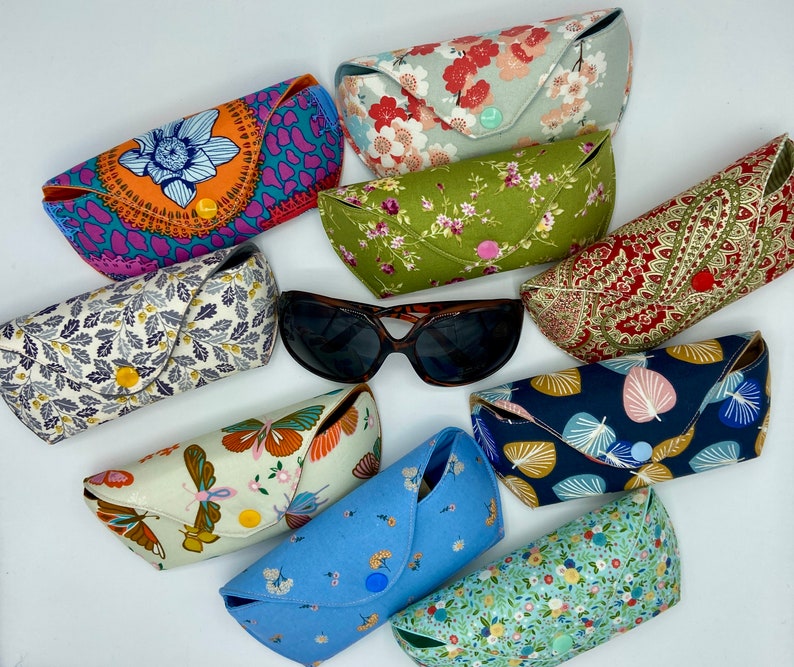 Handmade padded fabric glasses cases, accessories, eyewear, glasses sleeve, glasses cases, accessories cases, bags and purses image 1