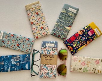 Handmade fabric glasses cases / fabric glasses pouch / sunglasses cases / spectacles cases/ padded sleeve/ eyeglasses holder