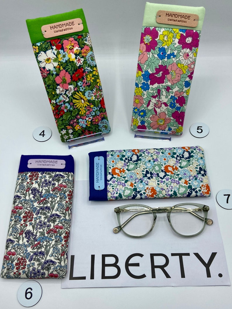 Étuis à lunettes en tissu faits main/étuis à lunettes en tissu/étuis à lunettes de soleil/étuis à lunettes/manchon rembourré/porte-lunettes image 3