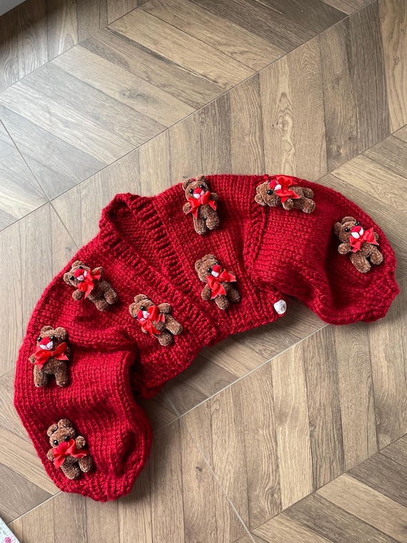 Red teddy bear jacket sale