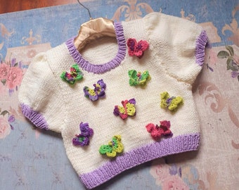 Knit Chunky Butterfly Vest, Cottagecore Vest, Butterfly Vest, Butterfly Sweater, Kawaii, Kawaii Clothes, Butterfly Clothes, Gift for Her