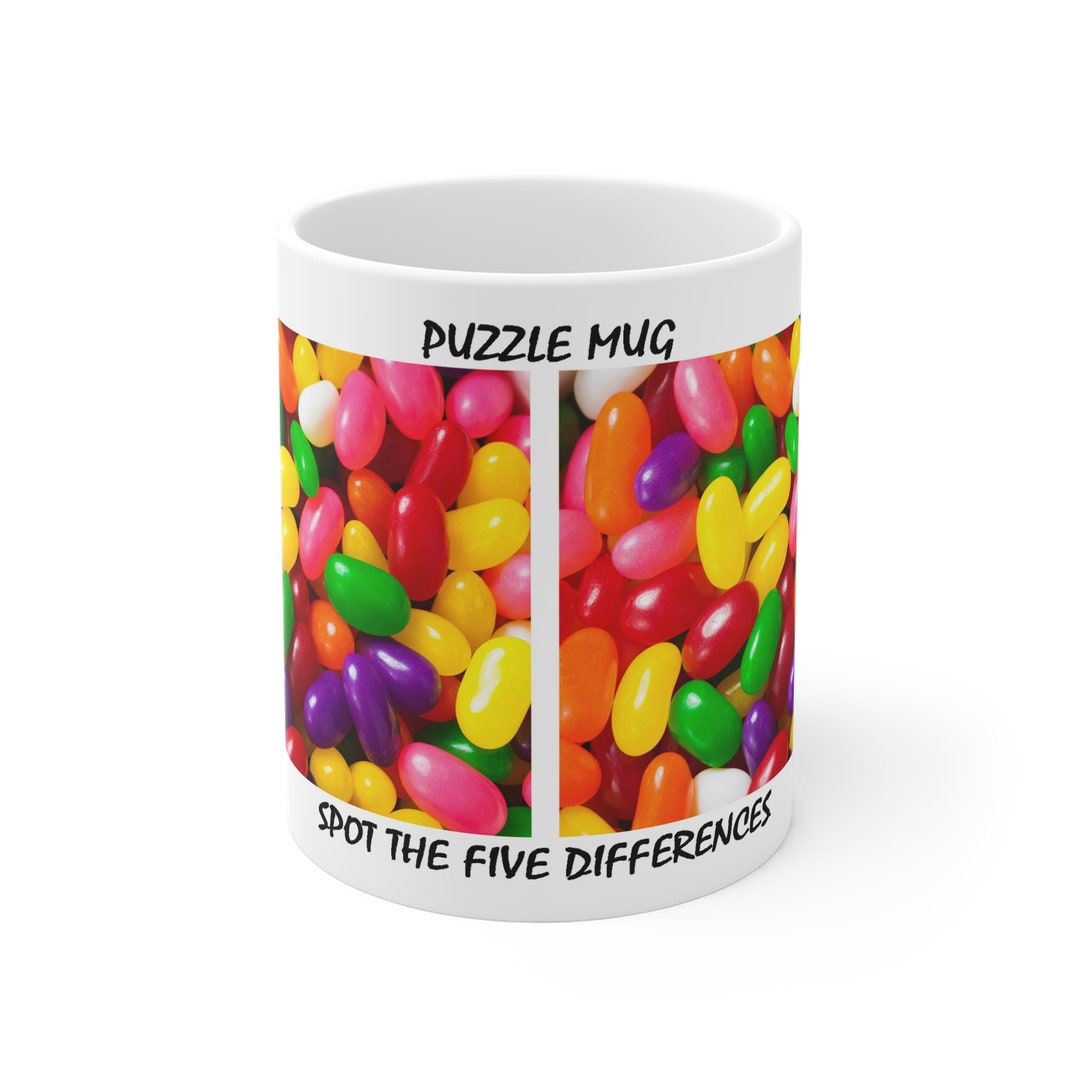 Spot the Five Differences Puzzle Mug JELLY BEAN Other Themes Etsy