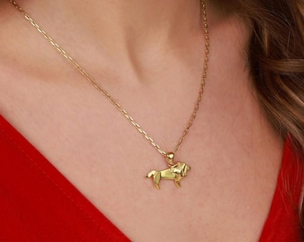 Sterling Silver Lion Necklace, Gold Vermeil Leo Zodiac Pendant