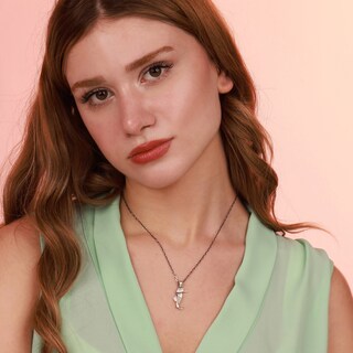 Collana Con Ciondolo Cavalluccio Marino In Acciaio Inox - Placcato Oro 18k E Argento - Gioiello Oceano