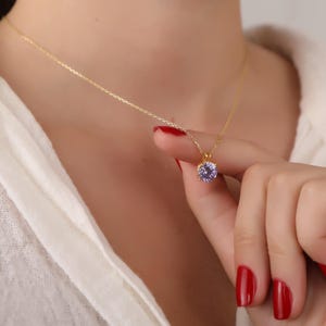 Alexandrite necklace for birthday gift