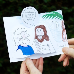 Wiedergeboren Bibel Bastelvorlage Digital PDF Download