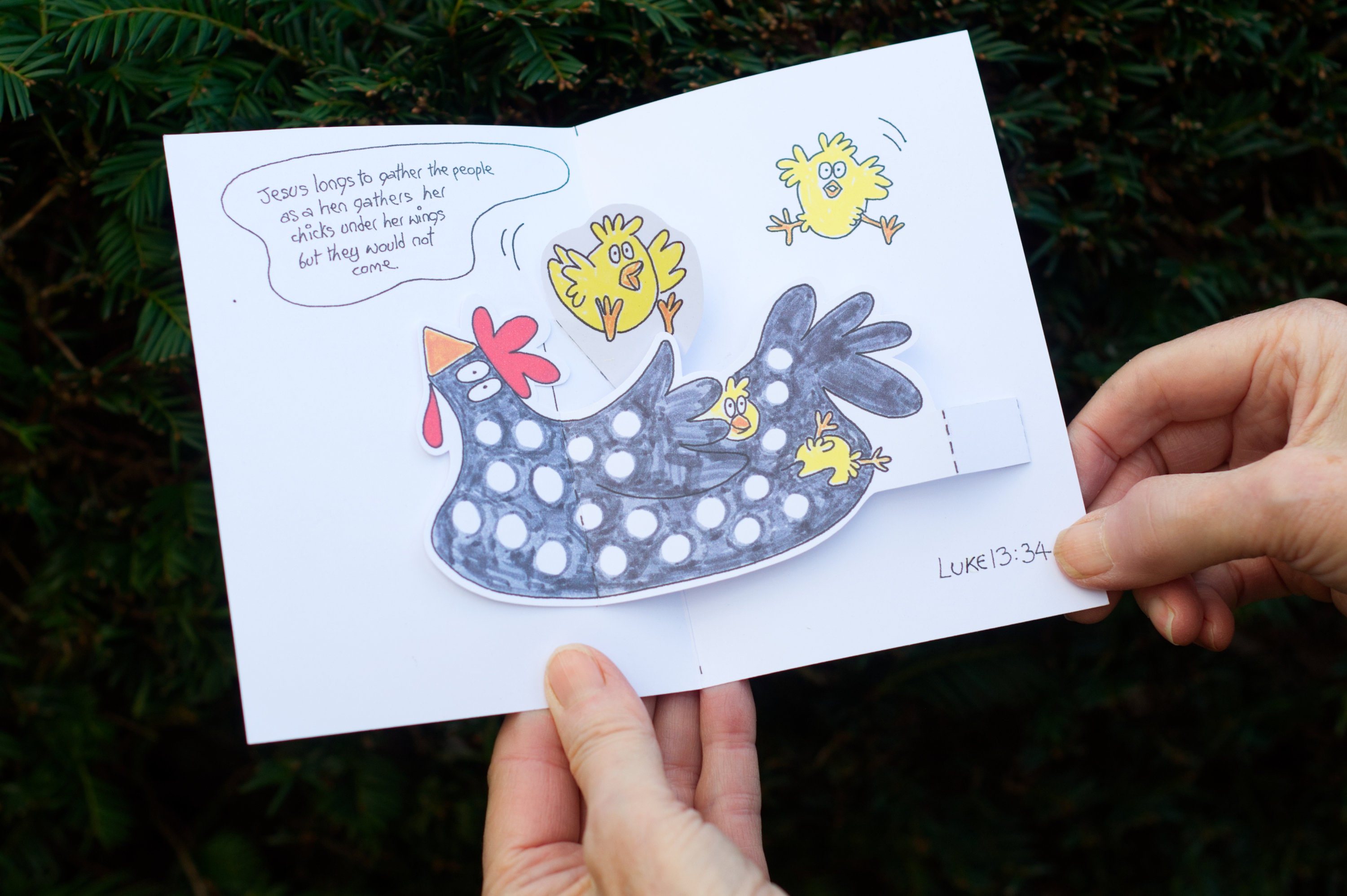 Hen Gathers Her Chicks Bible Craft Template Digital PDF Download - Etsy