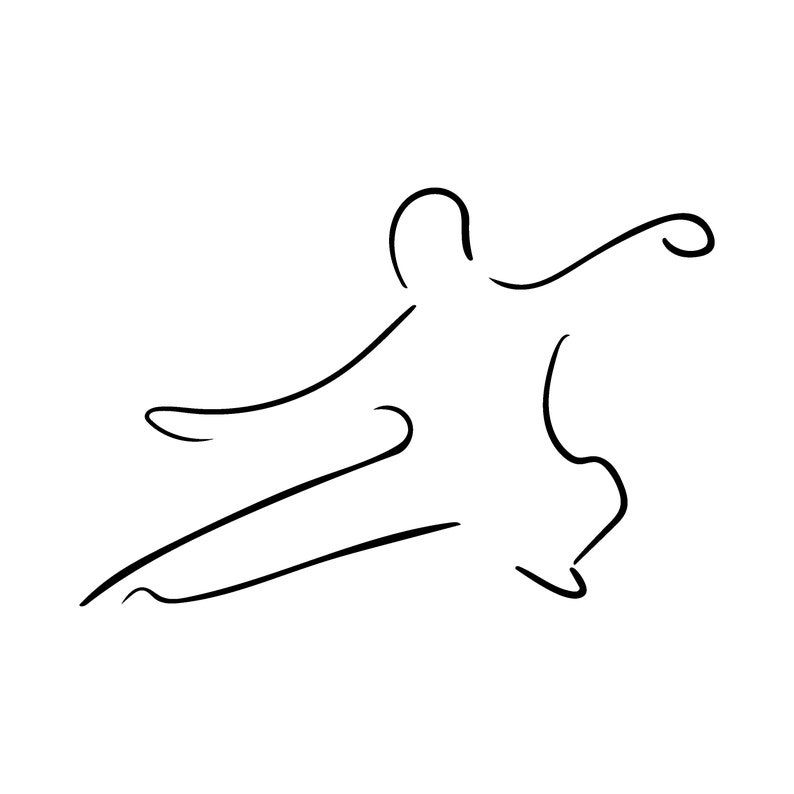 Qigong Line Art • Minimalist digital print • Line drawing • 5 JPGs in 5 sizes • Individual gift image 4