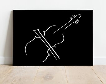 Violin Line Art Digital - Etsy