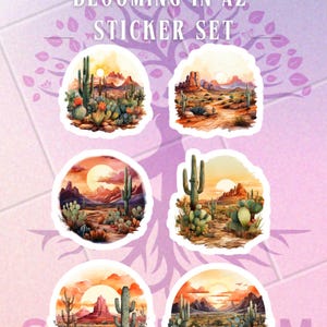 Arizona Map State Vogel Kaktus Zaunkönig Vinyl Aufkleber | Wüste, Kaktus Arizona Aufkleber für Wasserflaschen, Laptops, Journals Geschenke