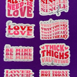 Obsessed Valentine’s Sticker Pack (Set of 8) | Holographic Journal & Planner Stickers | Cute Valentine’s Day Aesthetic 2025