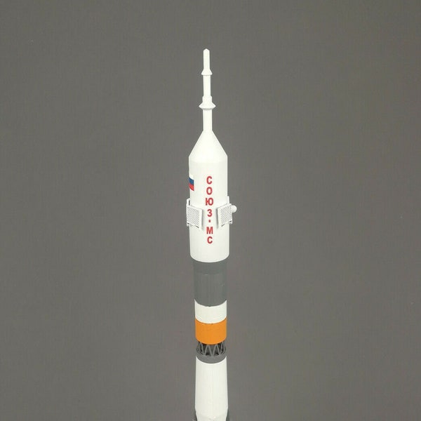 1:144 scale metal model of russian rocket Soyuz-FG  (14" tall)