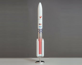 1:144 Scale model of Vulcan Centaur Heavy rocket, made of metal (17" Tall)