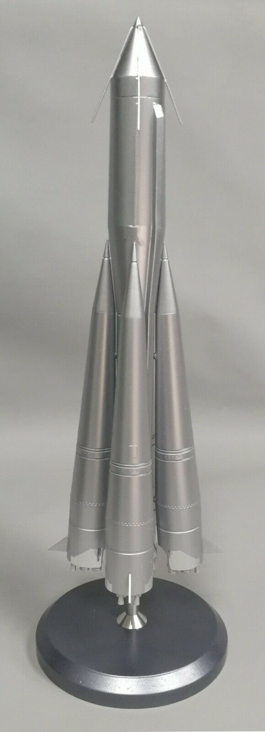 1100 Scale Model of Russian Sputnik R7 Rocket, Made of Metal 12 Tall
