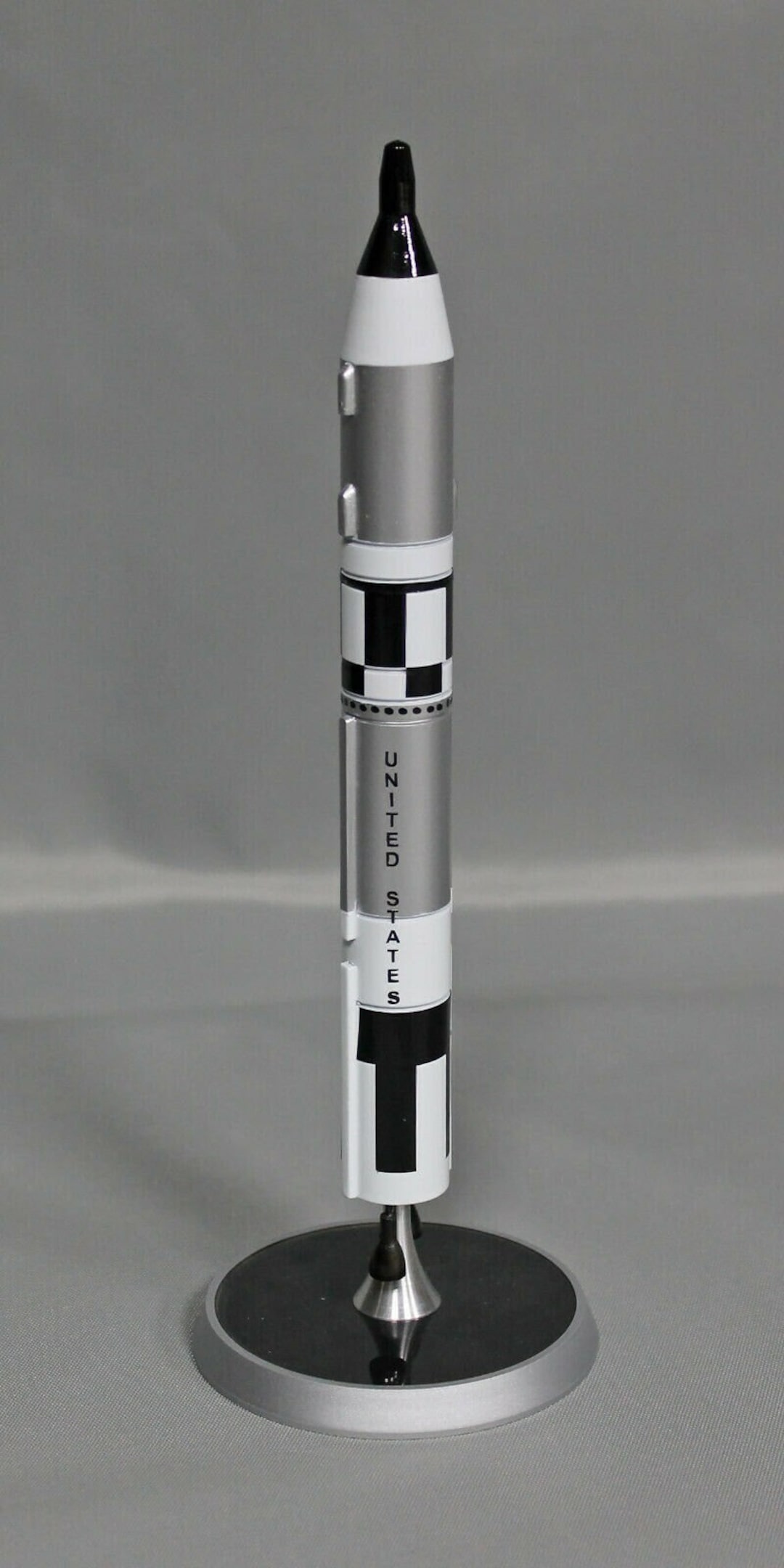 1144 Scale Model of Titan II GLV Gemini Rocket, Made of Metal 9 Tall