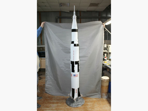 1:50 Scale Model of Legendary Moon Rocket Saturn V Made of - Etsy