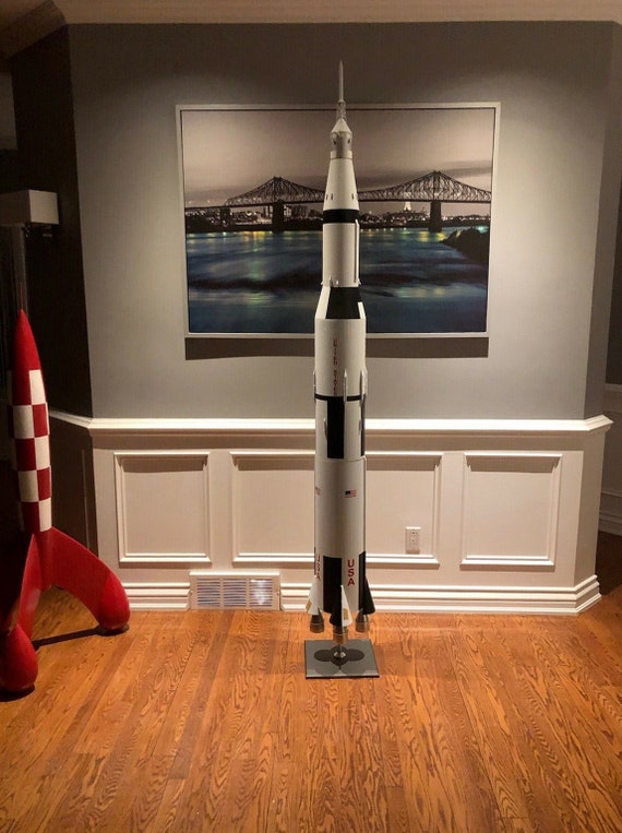 1:50 Scale Model of Legendary Moon Rocket Saturn V Made of - Etsy