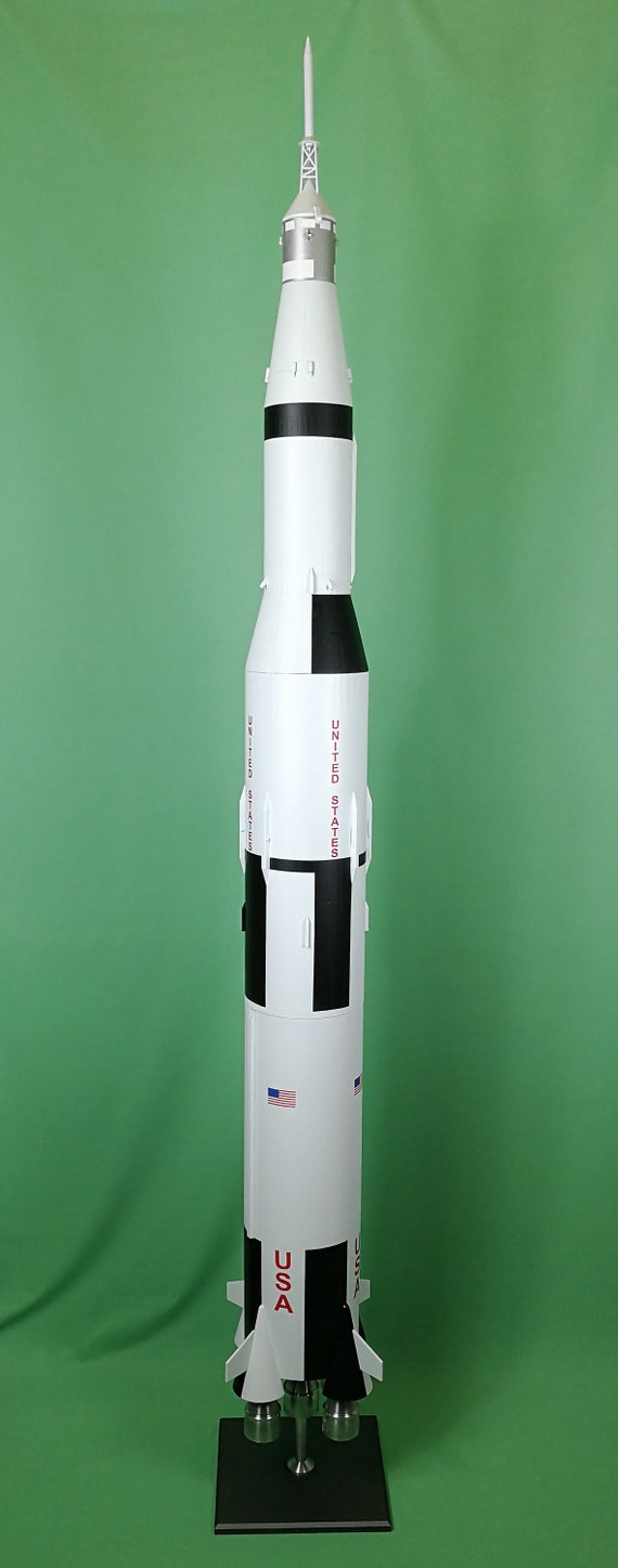 1:50 Scale Model of Legendary Moon Rocket Saturn V Made of - Etsy