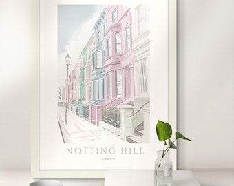 Notting Hill London Drawing Sheet // Notting Hill Travel Print