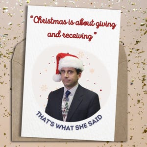 That’s What She Said Funny Christmas Card – The Office Printable Christmas Card