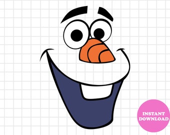 olaf face svg etsy