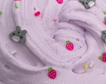 Totoro Creme Butter Slime: Strawberry Scented, Sensory ASMR