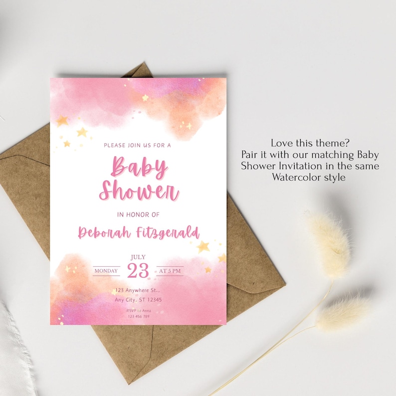 ABC Book Baby Shower Activity, Personalized Alphabet Coloring Book Baby Shower Activity Keepsake, Virtual Baby Shower, PDF Download image 8