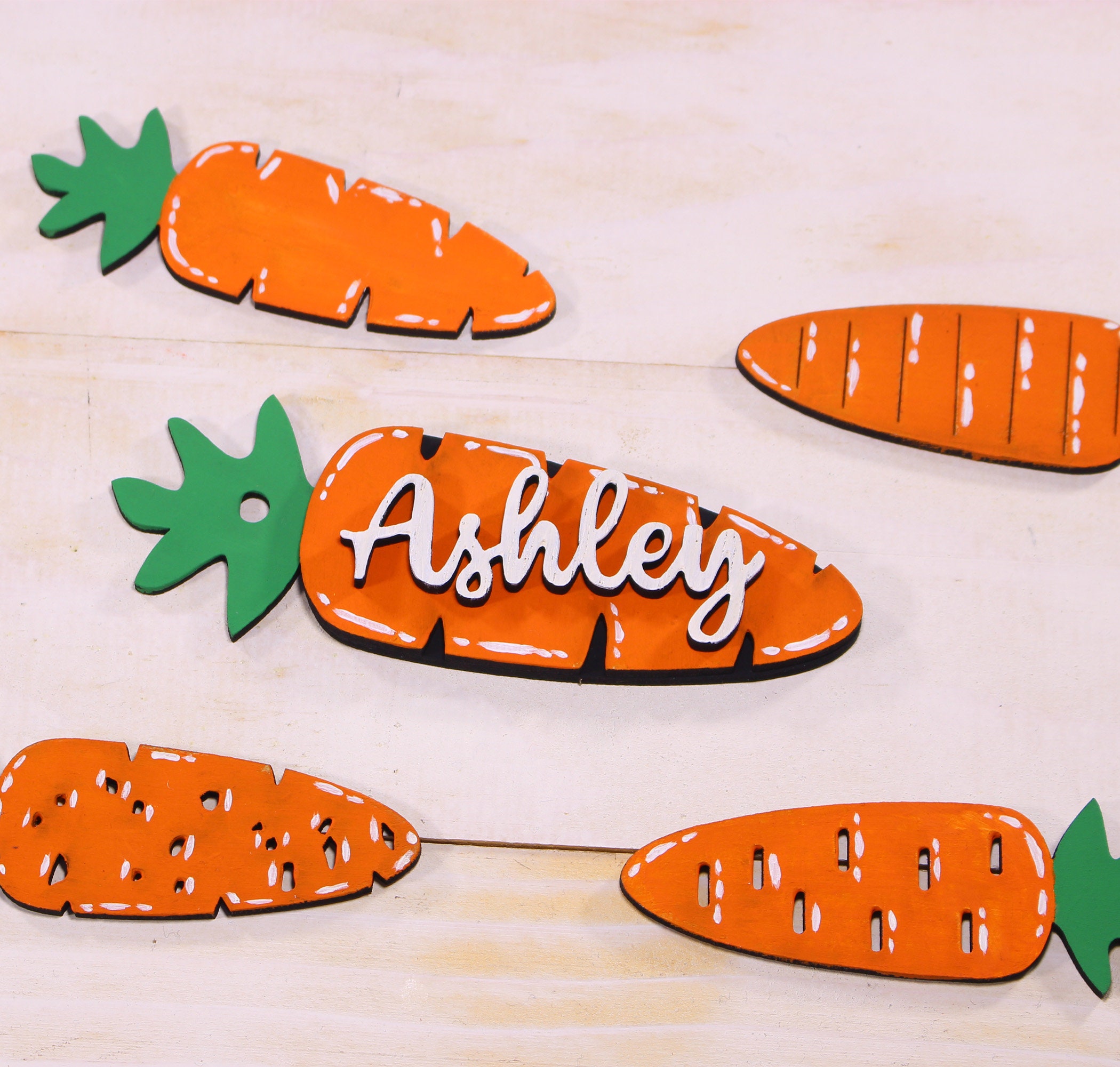 Art & Collectibles Easter Cut out Basket Name Tags SVG Bunnies Carrots