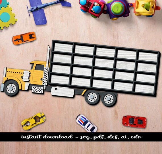 Hot Wheels Truck Unlimited Car Carrier Glowforge READY Svg Laser