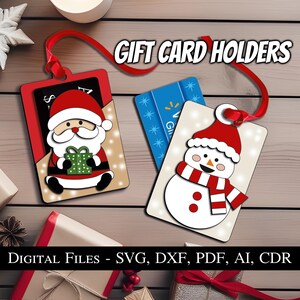 Dollar Angebot Weihnachten Geschenk Kartenhalter Weihnachtsmann Smiley Schneemann Ornament SVG Laser Weihnachtsbaum Spielzeug Geschenk Digital Download Bestseller