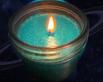 Lavender Chamomile Galaxy Glitter Candle 4oz - Uranus