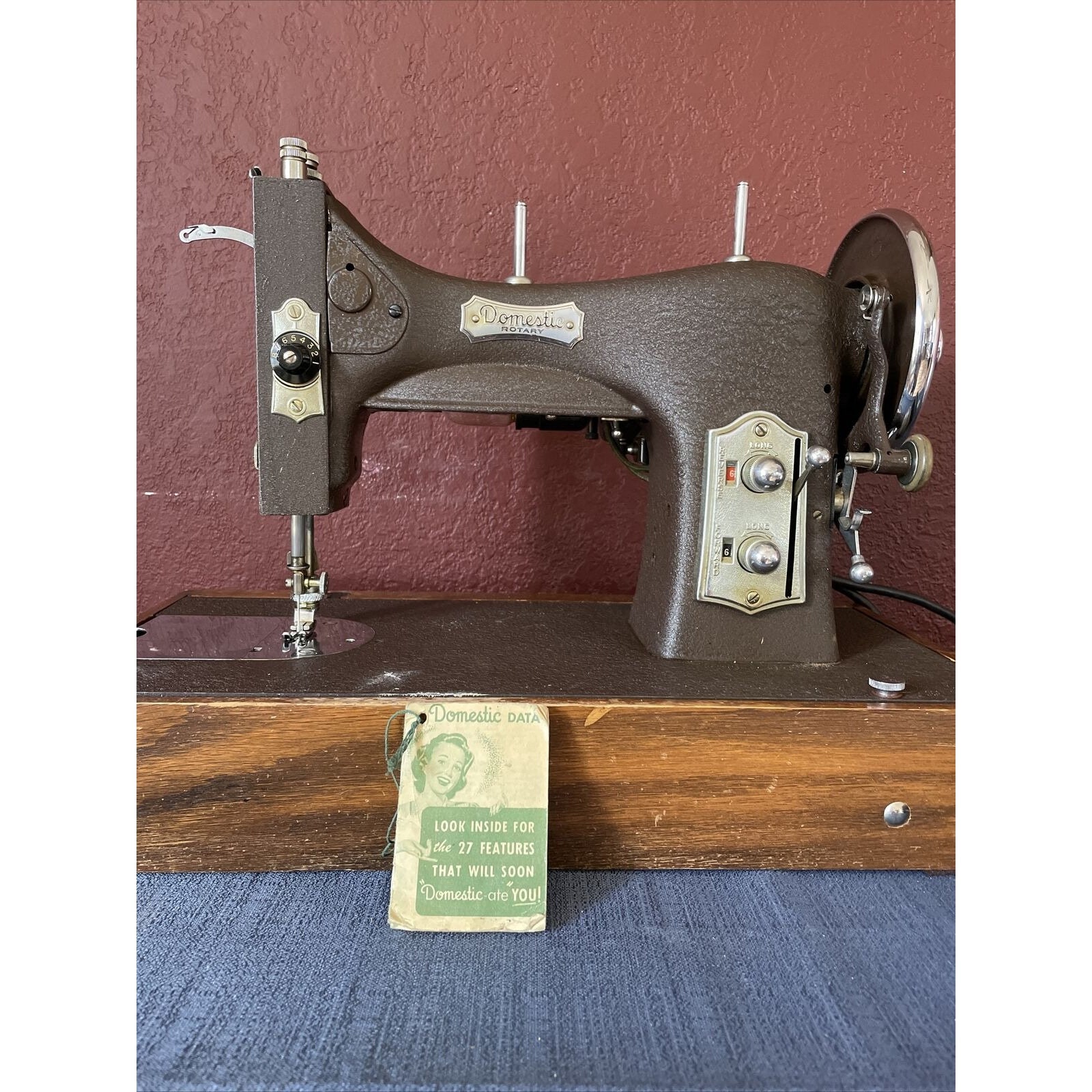 1951 Domestic Rotary Electric Sewing Machine Series 153 With - Etsy