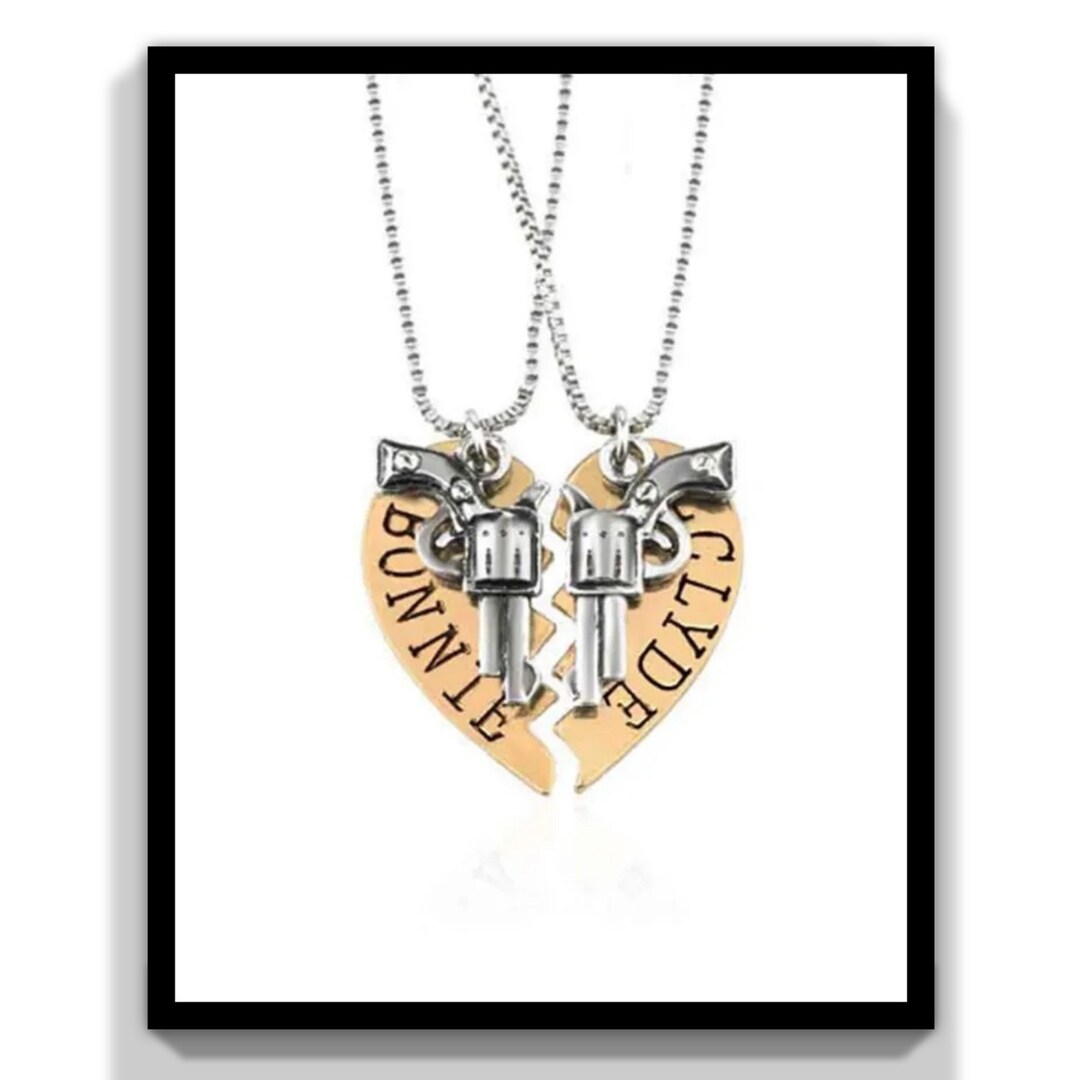 Movie Necklace Bonnie & Clyde Necklace Bonnie Necklace Etsy