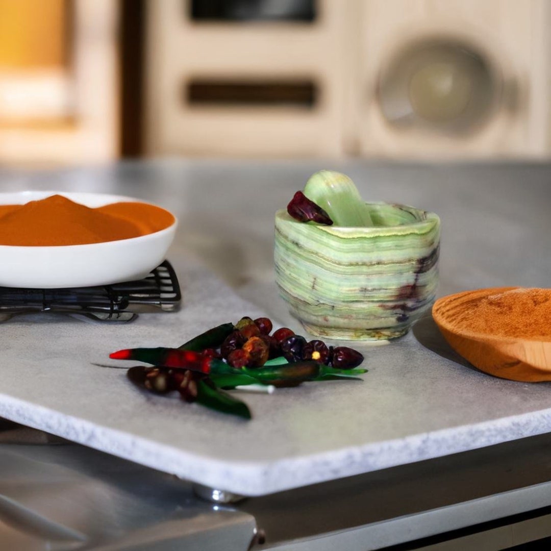 Onyx Mortar Pestle Set in Round Shape 4,spice Grinder.weed Grinder