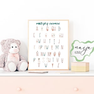 Igbo Alphabet | Igbo BOHO Alphabet | African Alphabet | Igbo Letters | Igbo kids | Igbo nursery | Igbo design ABC | Teach Igbo |