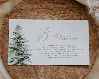 Libros de invierno para tarjeta de bebé, Bebé hace frío afuera, Libros de Navidad para tarjeta de bebé, Traiga un inserto de libro, Baby Shower de invierno, Género neutral