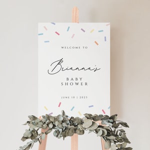Sprinkle Baby Shower Sign, Welcome Sign Baby Shower, Sprinkle Baby Shower Sign, Editable Sign, Sprinkle Shower Sign, Welcome Poster Sign