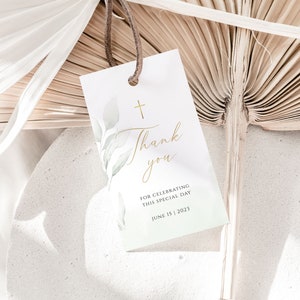 Taufbegrüssung Tag Vorlage, Taufbegrüssung Tag Vorlage, Gold Taufe Danke Tags, Printable Favor Tag, Instant Download