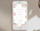 Fall Baby Shower Evite, Little Pumpkin Baby Shower Text Invitation, Electronic Invitation Template Editable, Digital Download Shower Invite